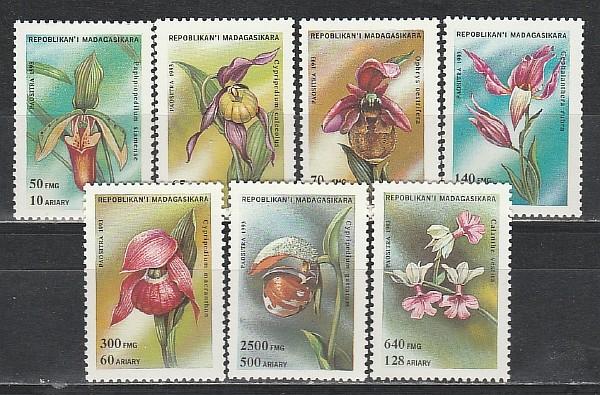 Мадагаскар 1993, Цветы, Орхидеи, 7 марок)